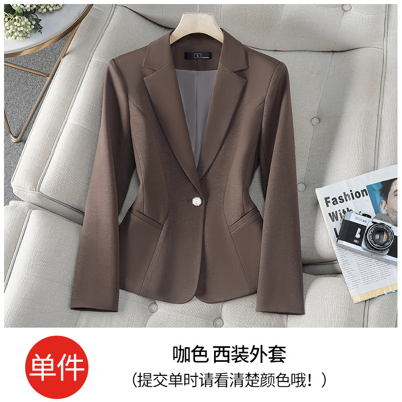 2025韩系新款长袖西服小西装外套女小个子高级感秋冬西装外套8535|undefined