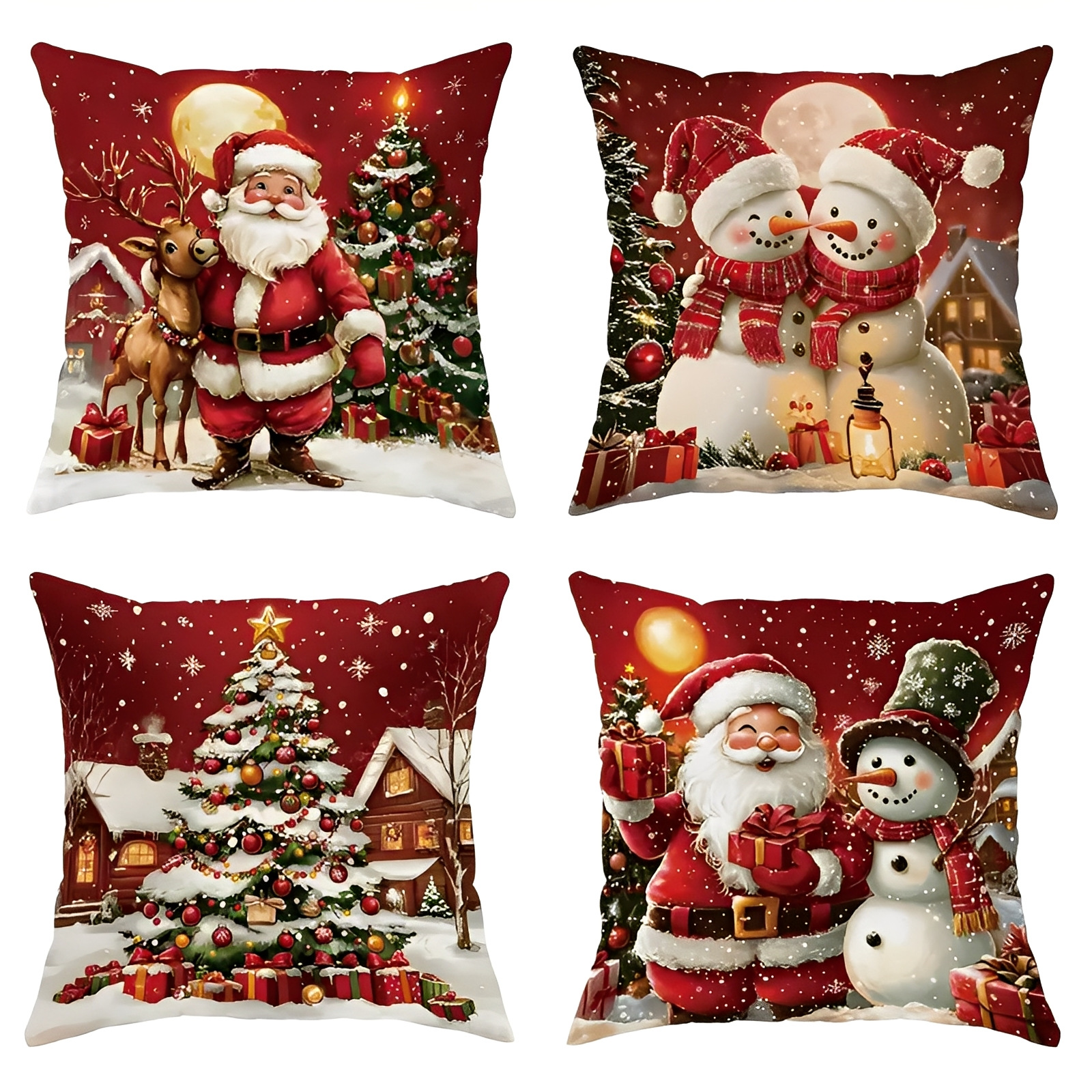 Transfronterizo Temu nueva combinación de Navidad abrazo funda de almohada Amazon casa sofá decoración cojín funda de almohada al por mayor image 5