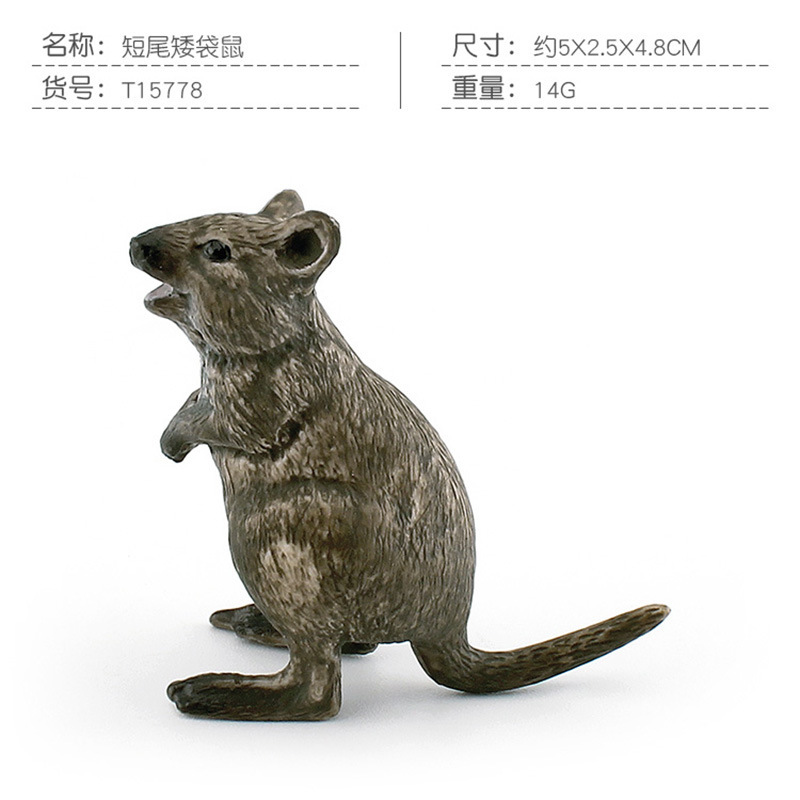 Transfronteriza simulación bosque animal zorro rojo canguro zorrillo zarigüeya hipopótamo Kara árbol oso modelo adornos estáticos