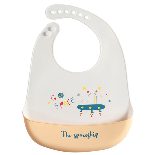 Food-grade silicone baby bibs for infants, baby feeding mats, waterproof silicone bibs, dishwasher-friendly, summer edition