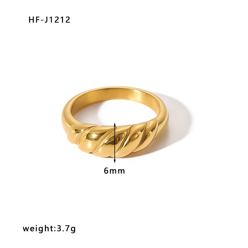 7g Weight 0.03µm Gold Plating Thickness PVD Coated Gold Plating Process 18K Gold Plated Plating Material Stone-Free Inlay Material PVD Coated 18K Gold Real Gold Plated Heart Shape Crown Bow Knot Stainless Steel Simple Style Waterproof Non Tarnish Rings