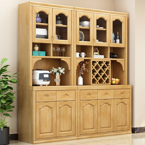 Factory direct sales new Chinese style solid wood sideboard modern simple wine cabinet multifunctional storage cabinet for dining room and living room