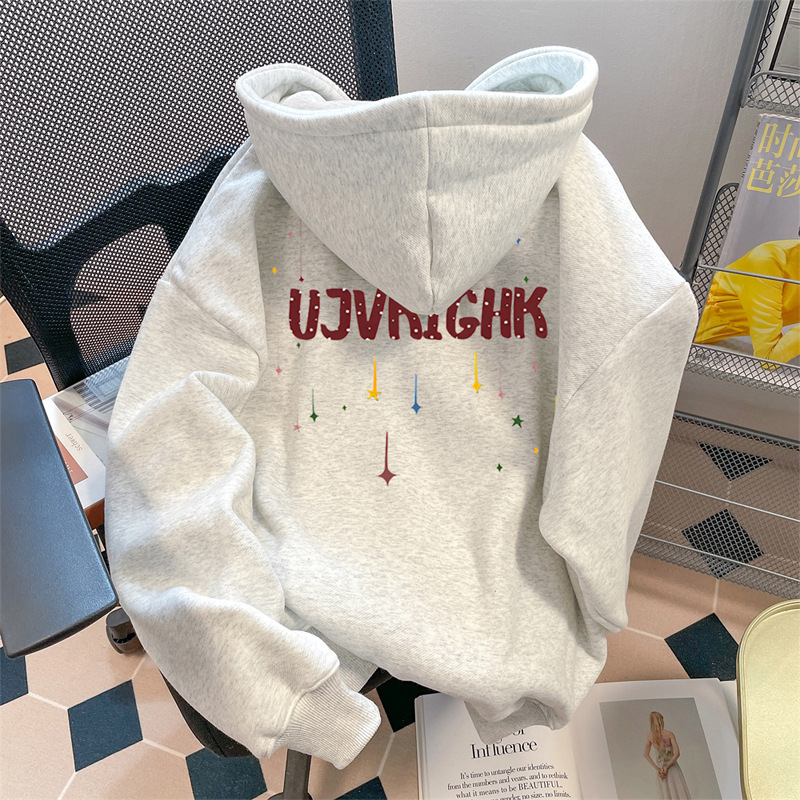 Autumn and Winter Hooded Fleece Thickened Sweatshirt for Men, Casual Trendy Men's Autumn and Winter Hoodie Jacket for Teenagers, Women's Ins Autumn and Winter Hooded Fleece Thickened Sweatshirt for Men, Casual Trendy Men's Autumn and Winter Hoodie Jacket for Teenagers, Women's Ins