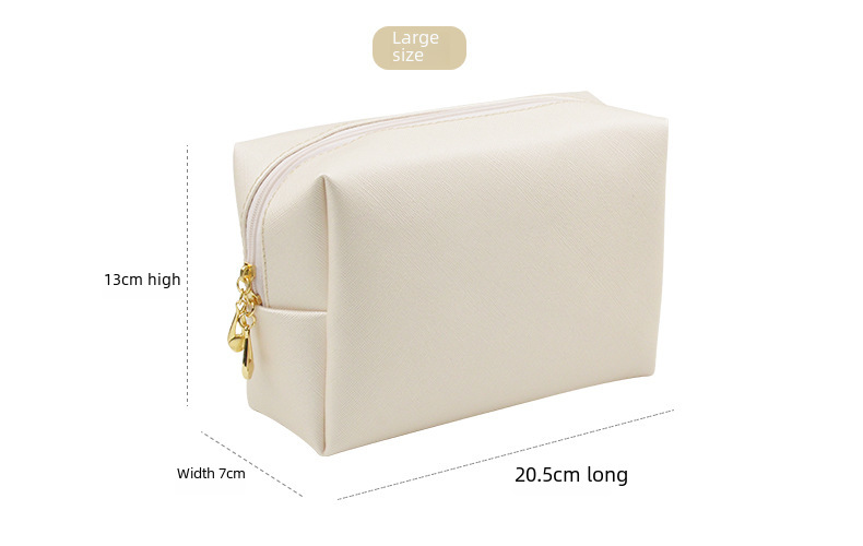 Cross-border Dopamine PU Leather Makeup Storage Octagonal Small Square Bag Simple Solid Color Gift Cosmetic Bag