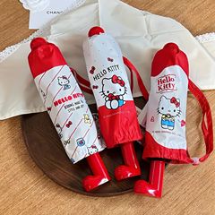 Apple Little Red Boots ハンドル付き晴雨兼用傘 高見え日傘 日焼け止め UVカット 女性用日傘