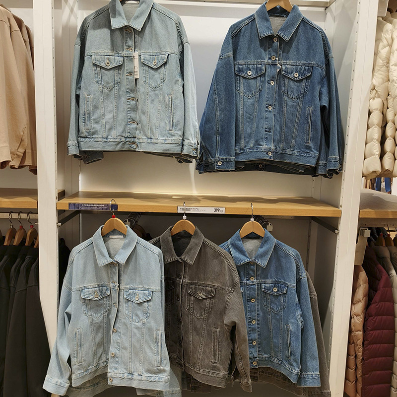 女装牛仔宽松茄克/水洗产品休闲外套夹克2025春夏新款上衣474564