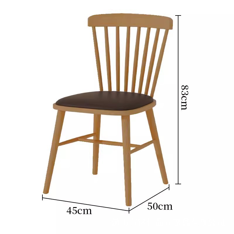 Silla de comedor de madera maciza para restaurante