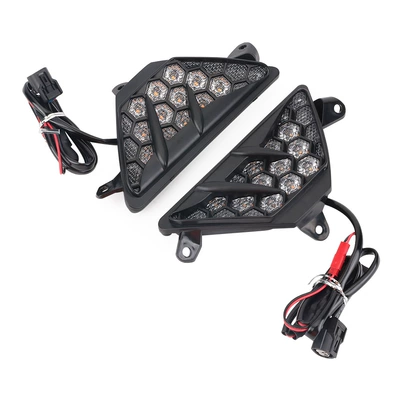 Suitable for Kawasaki Ninja 650 Zx25R Zx4R Motorcycle Turn Signal Led Honeycomb Signal Light Rearview Mirror (Dönmə işıqları) - z4-turn-signal-37-resistor-color