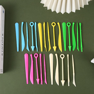 Ultra-Light Clay Space Toy Sand Sculpting Tools, Five-Piece Set of Plastic Knives for DIY Space Sand