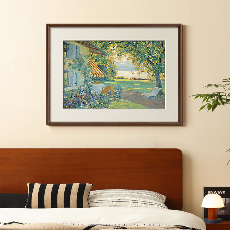 轻法式艺术风景客厅装饰画2025新款餐厅画中古风复古卧室床头挂画|undefined