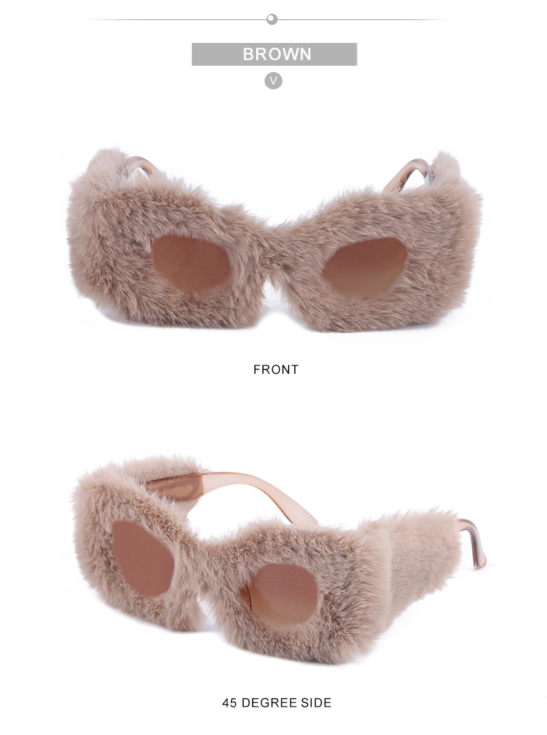 Occhiali da sole fluffy donna stile cat eye alla moda_voghion.com