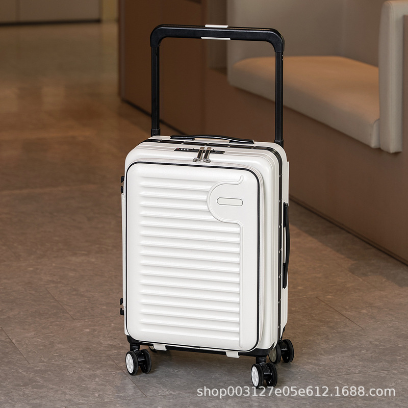 Black Hard-Shell Suitcase with Universal Wheels, Three-Piece Set, Large Capacity, Wide Handle, Travel Suitcase for Men and Women, with Password Lock