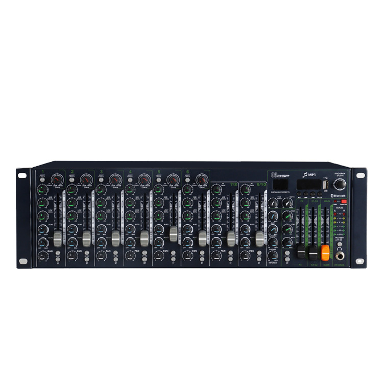 Mezclador de canal MA120 Conferencia profesional rack efecto integrado mezclador de consola de audio analógico