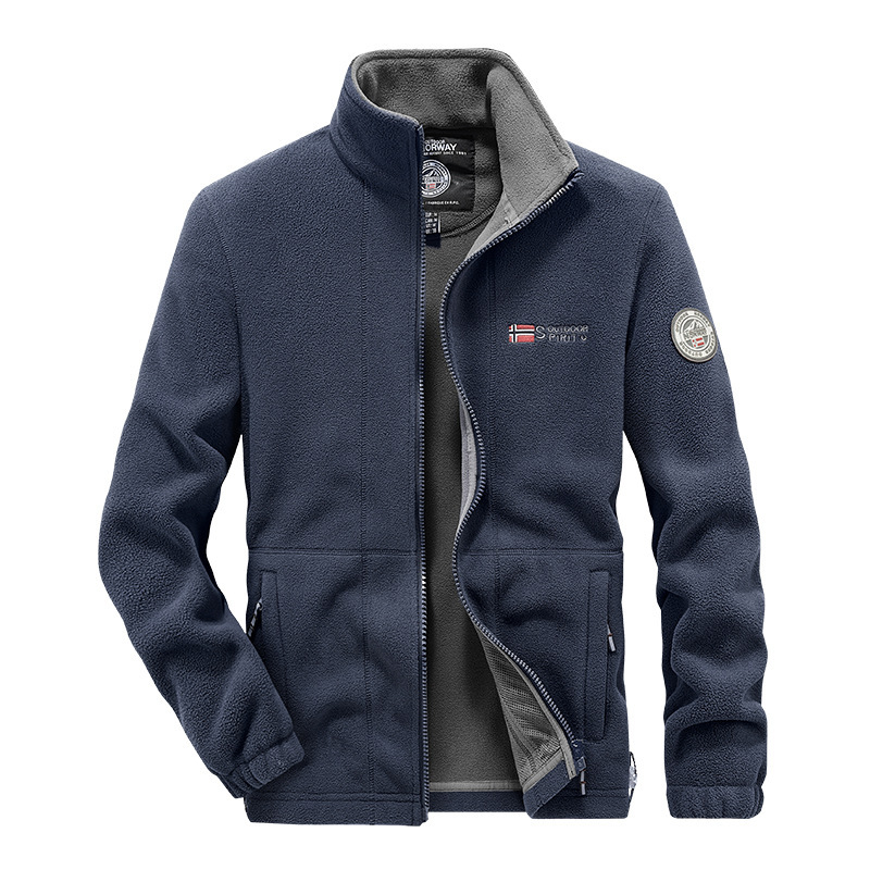 Men's Cotton-Padded Jacket 2025 New Fleece Jacket Autumn and Winter Double-Sided Velvet Warm Outdoor Casual Loose Cotton-Padded Jacket