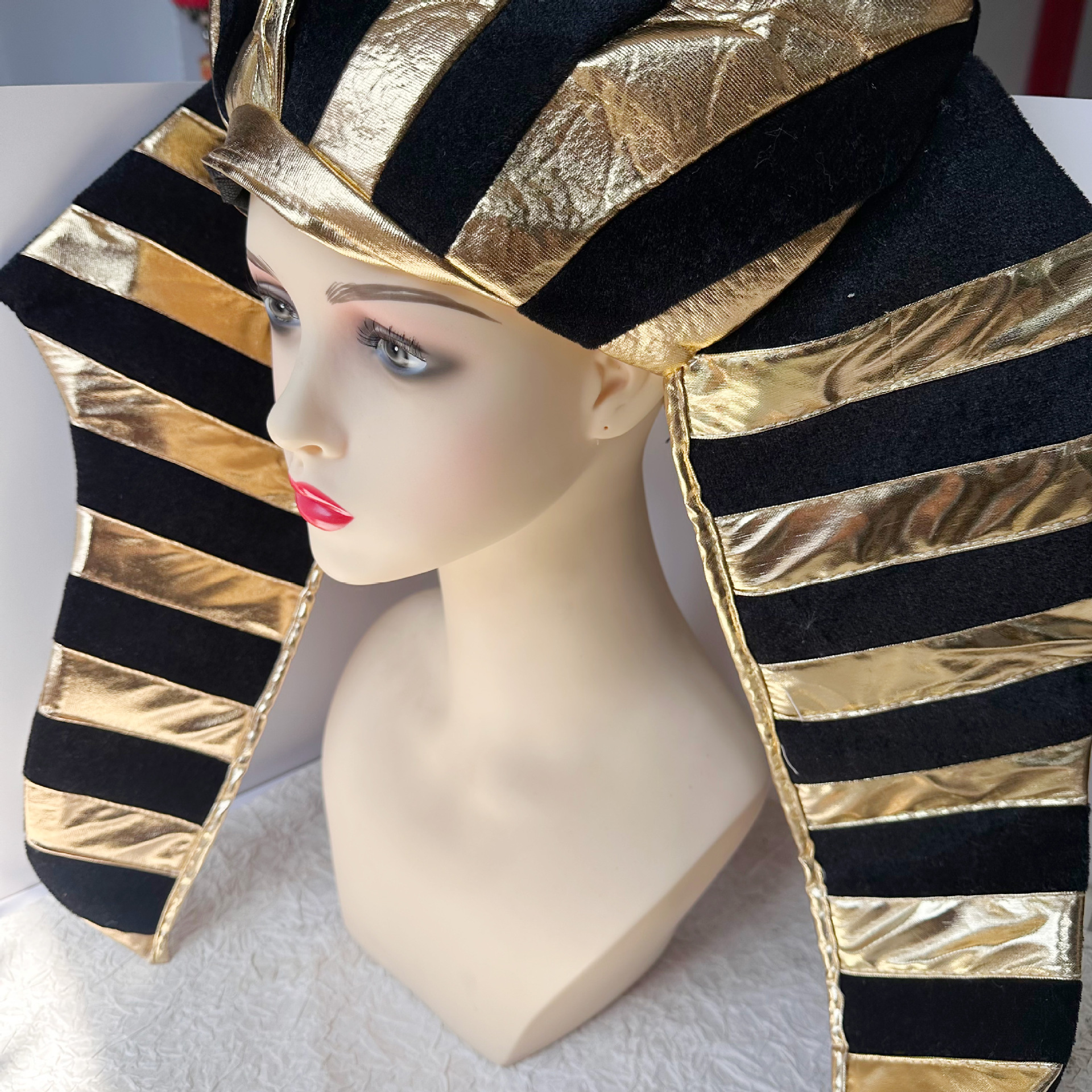 Halloween Ball Party Hat Egyptian Golden Hat Pharaoh Hat Egyptian Pharaoh Hat cosplay Snake Head Hat