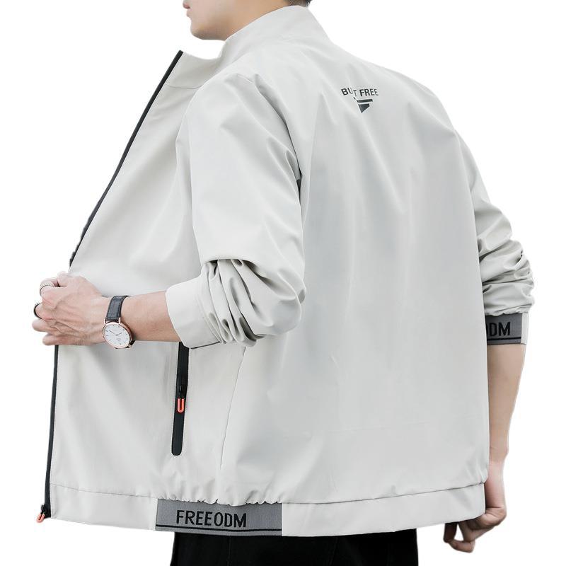 Fashionable new men's spring and autumn jackets, trendy and stylish casual clothes, stand up collar zipper baseball jacket_voghion.com