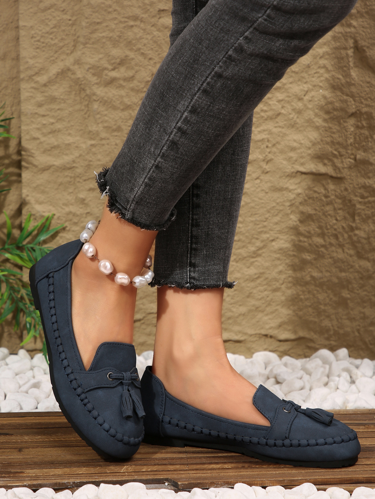 Women's Classic Tassel Loafers Slip-On Shoes - Spring Summer Casual Comfortable Flat Shoes For Women_vogvips.com