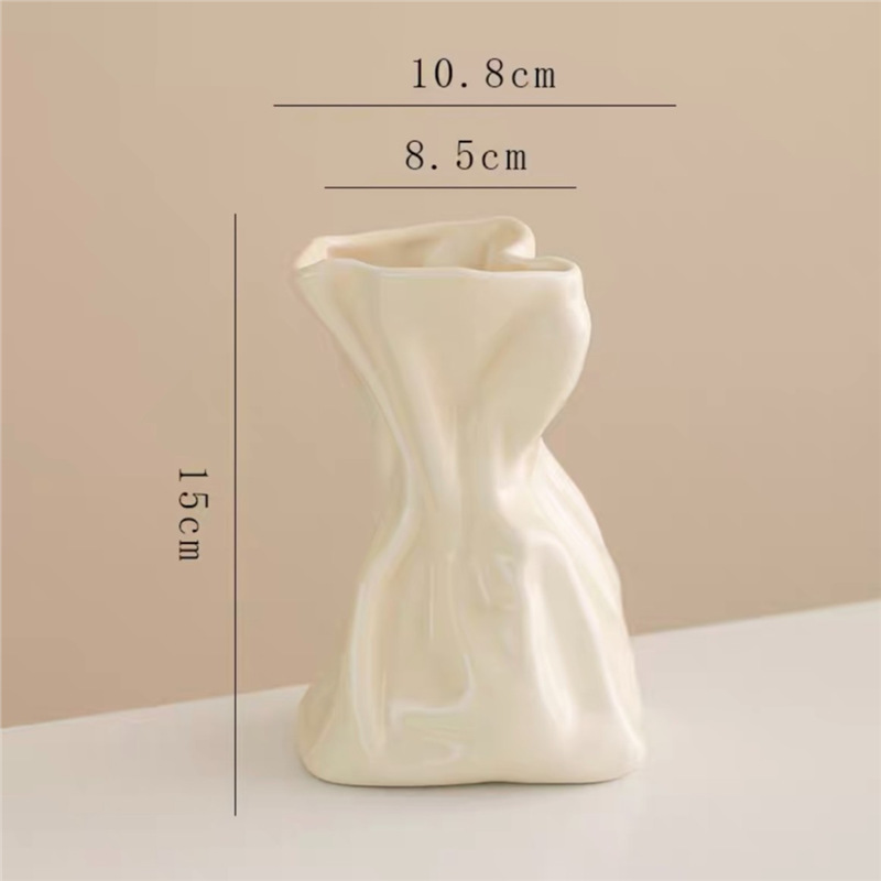 포켓 꽃병 - 크림색 노란색(최신, 매우 좋아 보임))