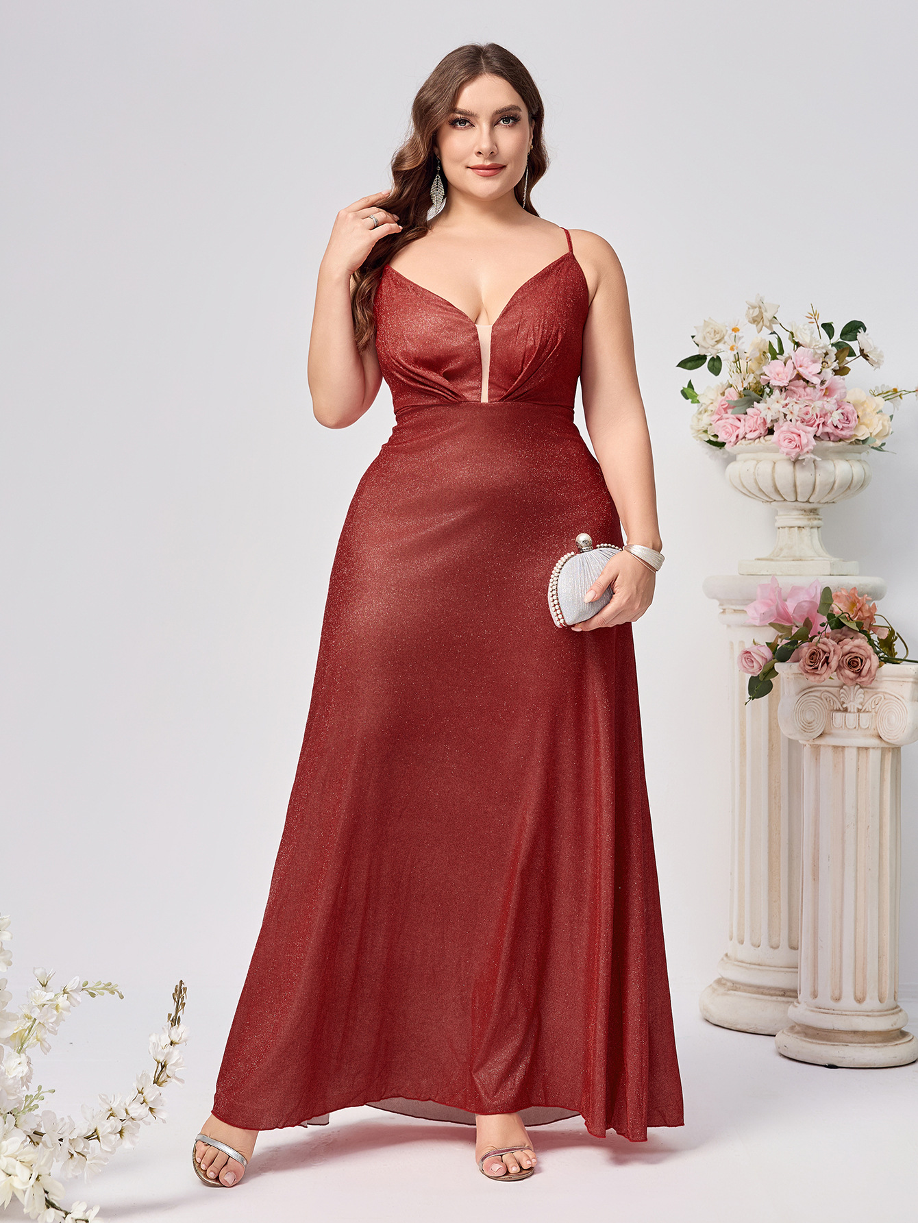Vestido de talla grande Venta caliente Vestido sin tirantes Comercio exterior europeo y americano Vestido de noche con cordones sexy Amazon Elegant mono
