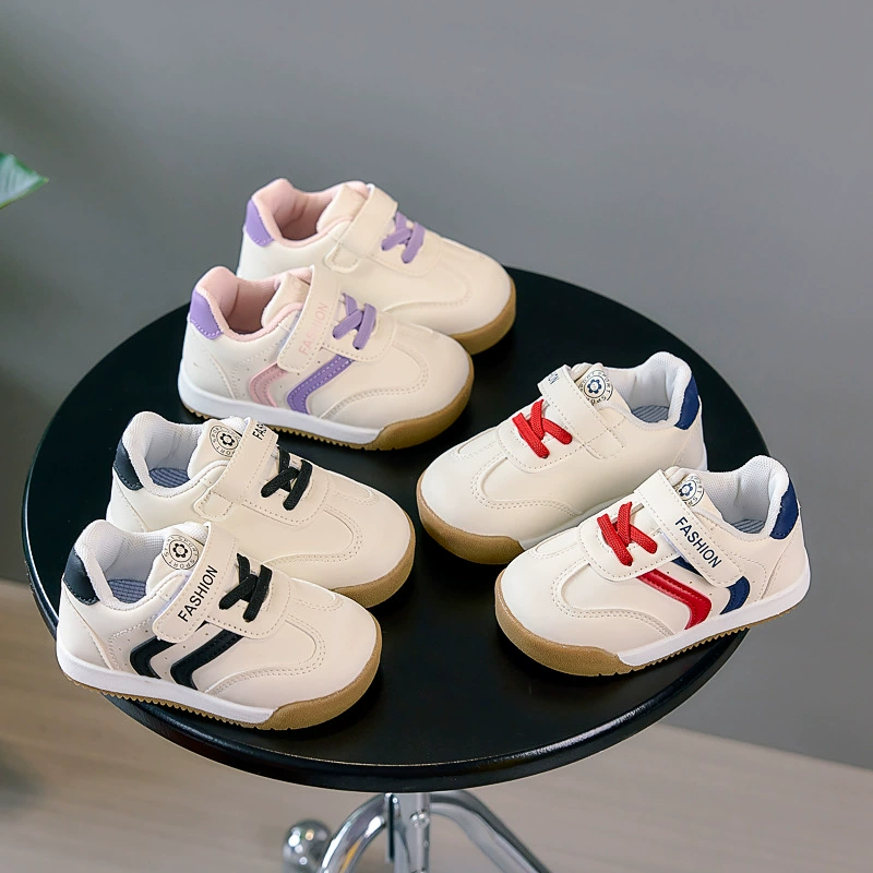 Детская обувь на мягкой подошве для маленьких девочек, весенне-осенний стиль, детская непромокаемая детская обувь с кожаной обивкой для мальчиков, оптовая торговля детской обувью для внешней торговли