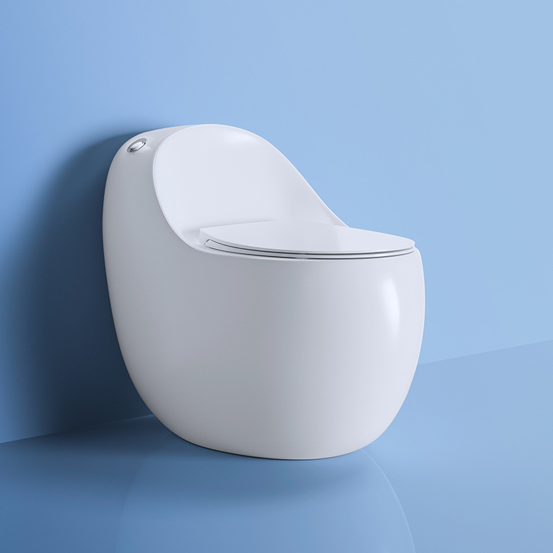 Inodoro de color en forma de huevo doméstico personalidad creativa tipo sifón pequeño asiento de inodoro tipo huevo bombeo silencioso asiento de inodoro
