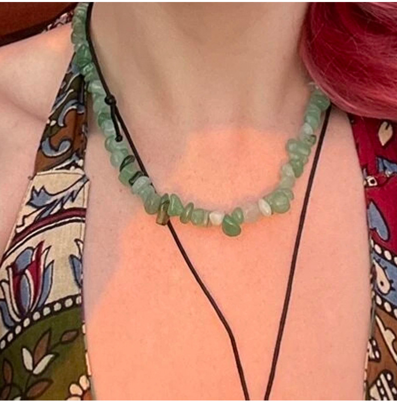 Nouveau Collier Court En Cristal Coloré Géométrique Fait Main Femme display picture 2