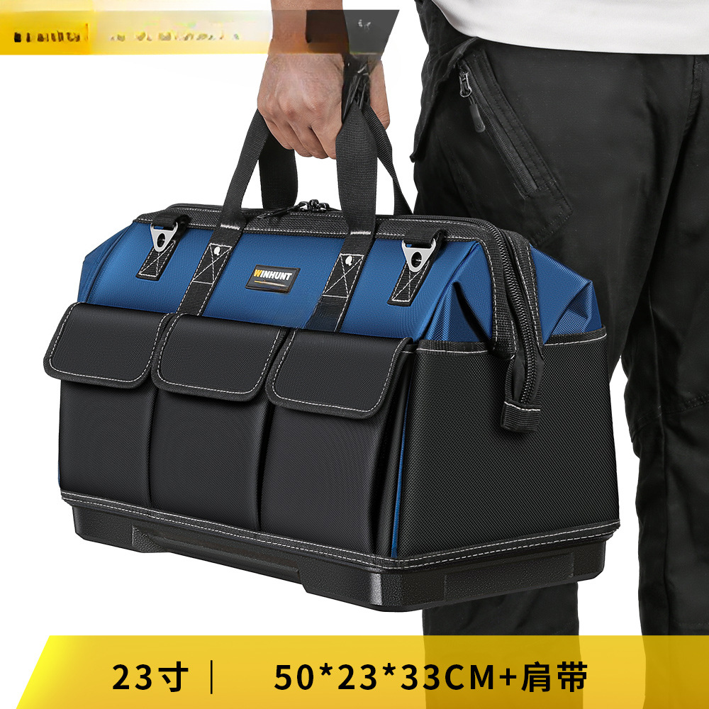 Kit de herramientas portátil multifuncional, lona especial para electricista, bolsa de almacenamiento gruesa y duradera, bolsa de mantenimiento de escalera de carpintería