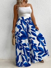 J 35059 Floral Print Wide Leg Pants ����ӡ������ �羳ŷ����