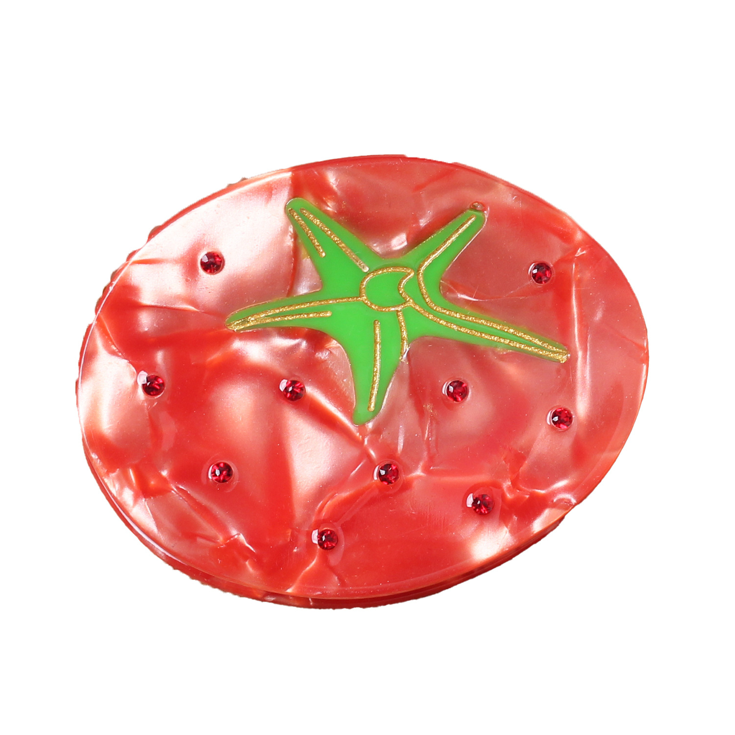 Sensación de diseño creativo de nicho, serie de frutas y verduras, clip de agarre de ácido acético, clip mediano para la parte posterior de la cabeza, clip de cola de caballo dulce para el cabello