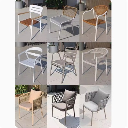 戶外桌椅藤編藤椅庭院別墅酒店民宿餐廳咖啡廳設計師繩編陽台桌椅