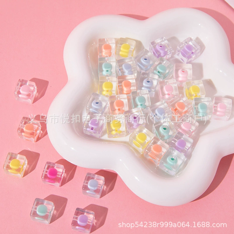 Acrylic beads, beaded bracelet handmade, mobile phone, necklace, accessory, creative accessories, 12mm, DIY