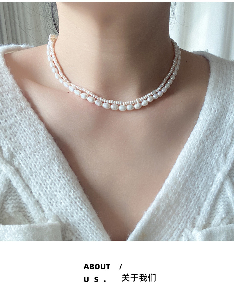 Fashion Geometric Pearl Beaded Necklace 1 Piece