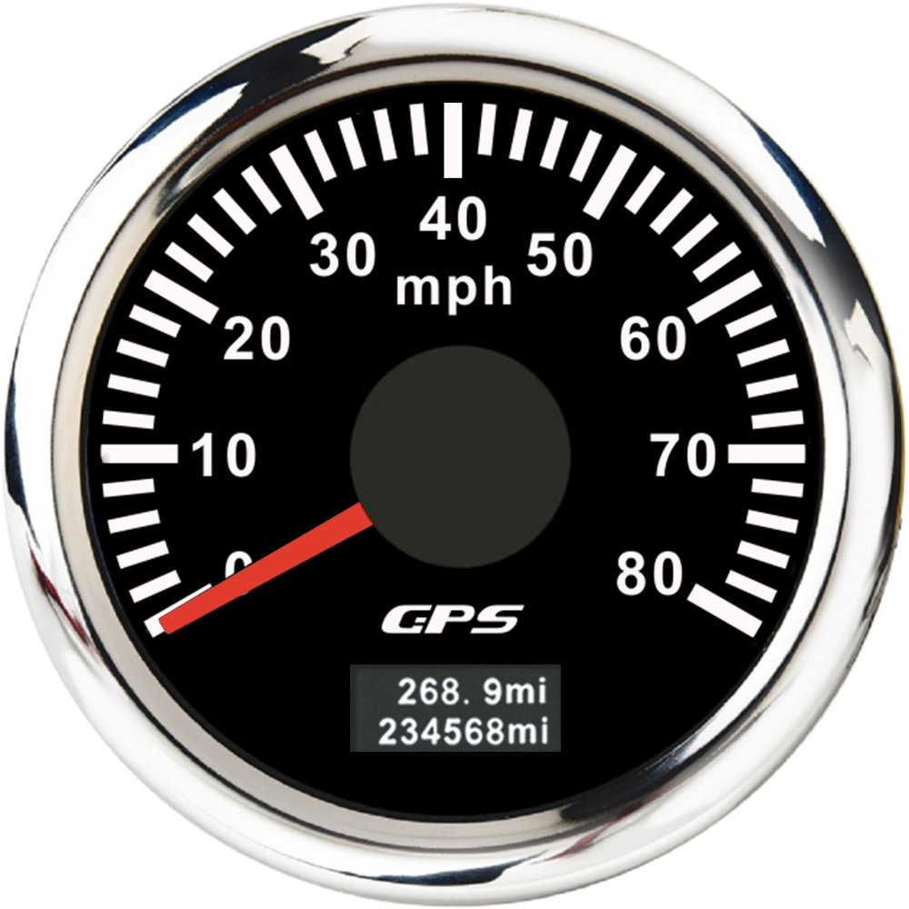 52мм указатель GPS спид терминал Mileter Mileter Mileter 0-30/60/80/120/200MPH Цветная подсветка часы