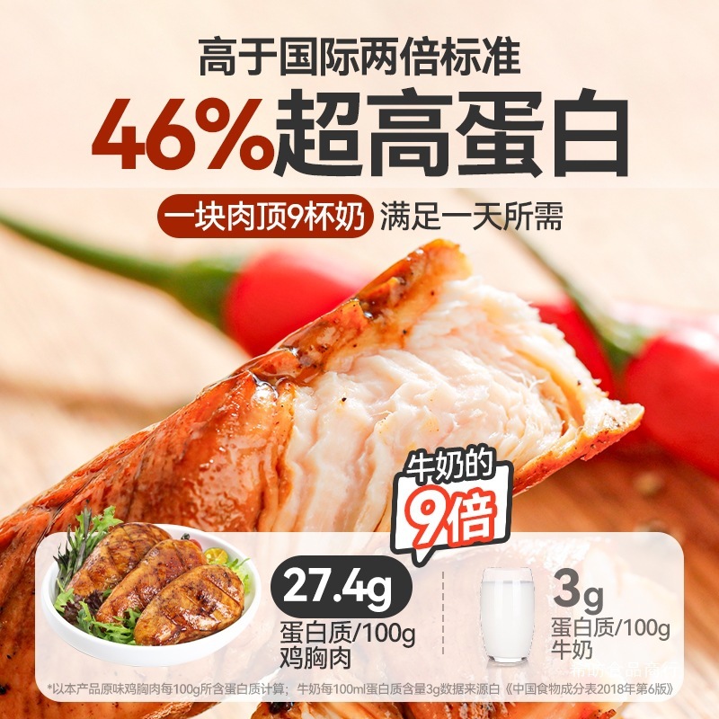 鲨鱼菲特鸡胸肉0脂肪高蛋白即食健身代餐低肥主食减开袋零食食品|undefined