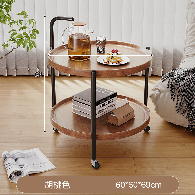 Mesas de té móviles de madera maciza, mesas de té pequeñas para el hogar, salones de té, armarios de té, ruedas universales, estantes para carros nuevos, balcones