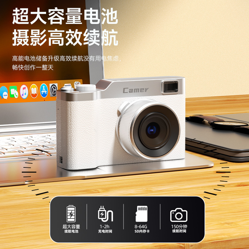 工場直接ヘアダブルカメラレトロ ccd デジタルカメラビデオアップロード携帯電話学生手頃な価格のポータブルカードカメラ|undefined
