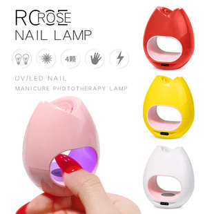 New mini rose nail lamp nail lamp phototherapy machine USB sun lamp LED quick-drying nail polish glue baking lamp