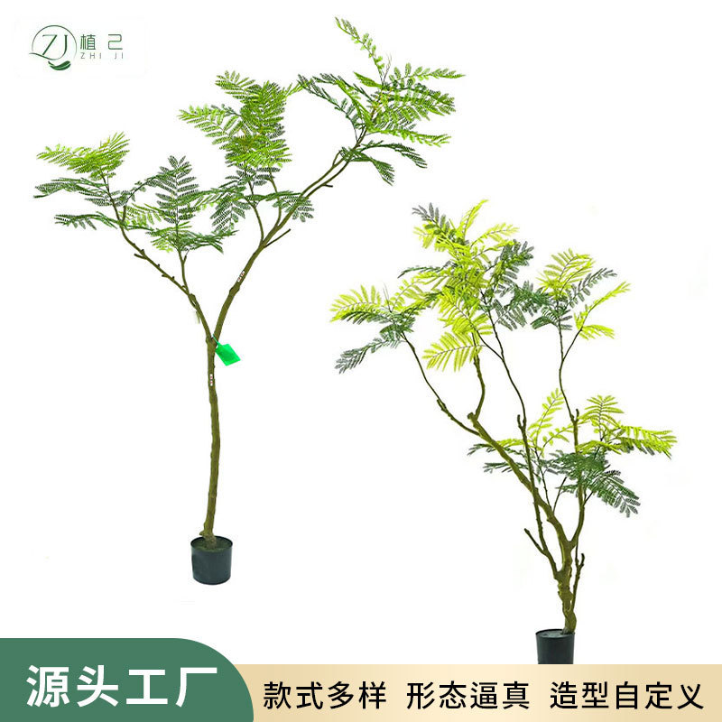 大型模擬緑植物ジャクルシーツリーランドスケープホームインテリア装飾大木ショッピングモール床植物盆栽|undefined