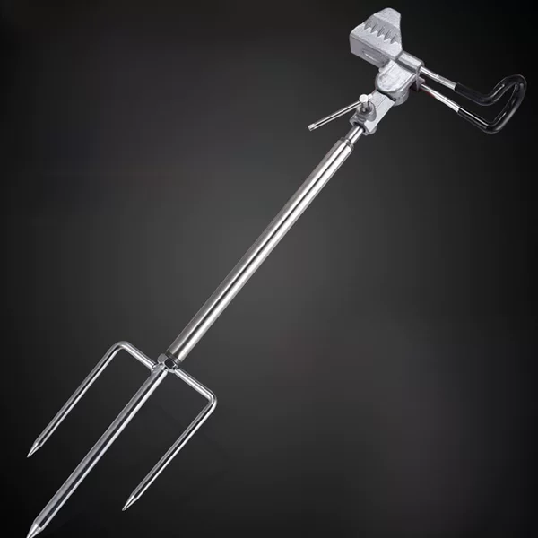 Self-Locking Fishing Rod Holder for Outdoor Fishing, New Metal Fishing Stand, Dual-Purpose for Hand Rods and Sea Rods, Universal Fishing Rod Long Rod Holder, Ground Insert