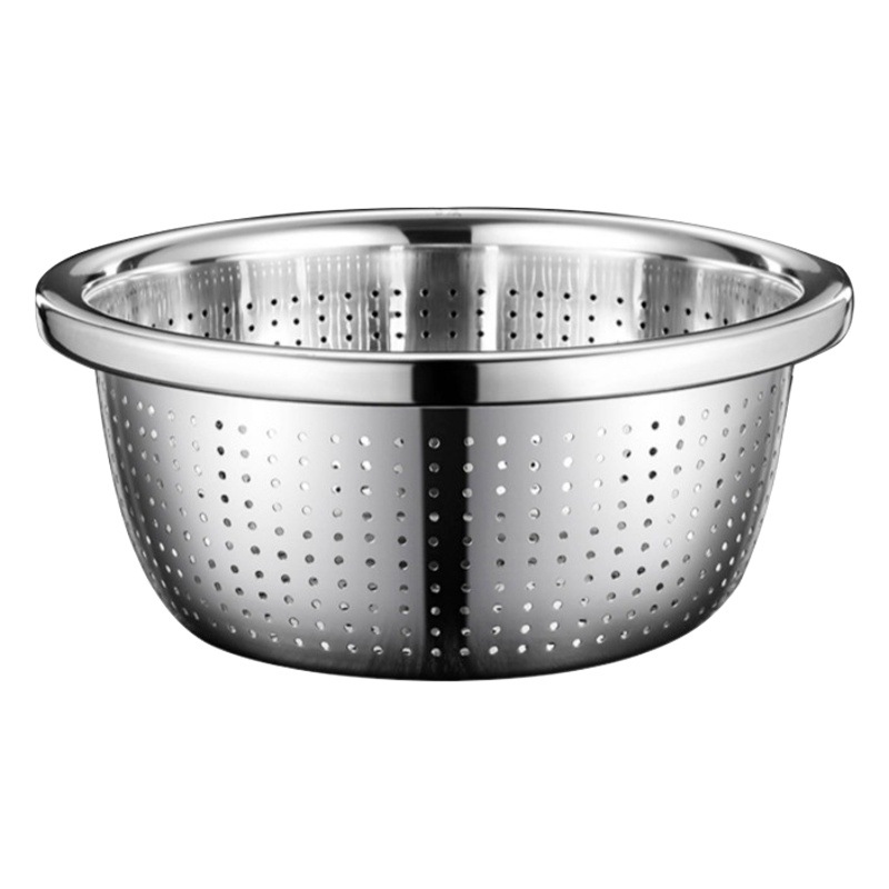 Cesta de drenaje personalizable, colador de acero inoxidable 304, colador de acero inoxidable para hornear, cesta para lavar verduras, colador de arroz, tazón para batir huevos