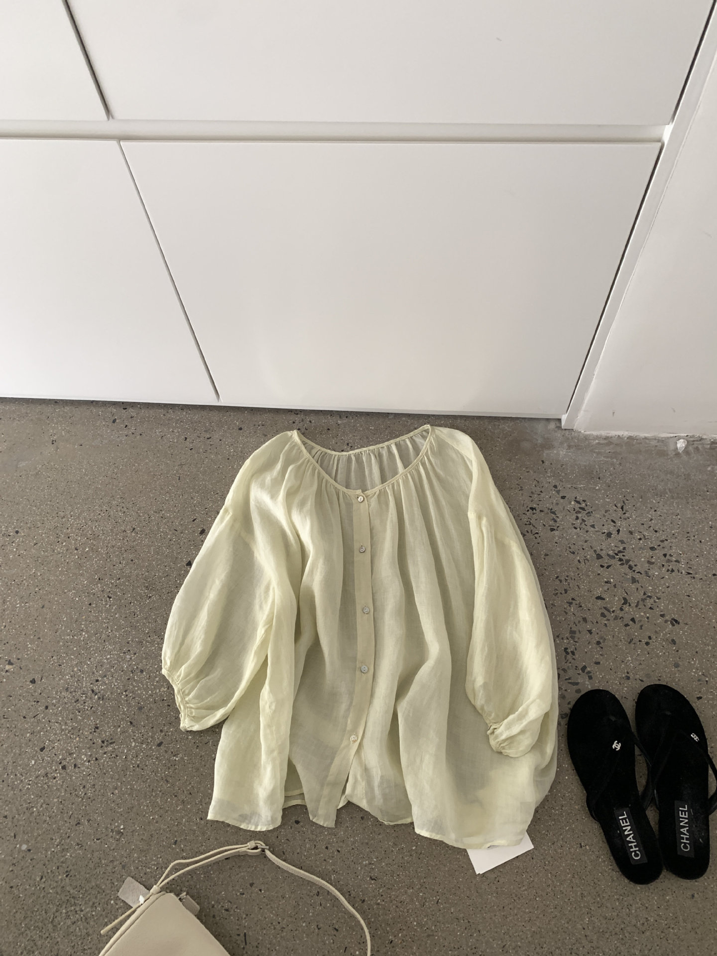 Áo sơ mi nữ linen tay lỡ phong cách Pháp i miss 2026 — xanh đậm, màu trắng, Bột cam, Vàng nhạtcolor chi tiết 14