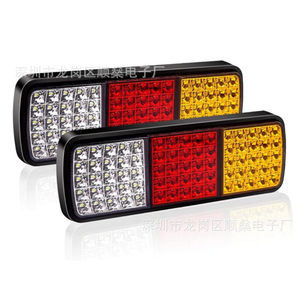 Cross-Border Foreign Trade 12V24V Led Rv Tail Light Trailer Truck Tail Light Led Three-Color Trailer Tail Light