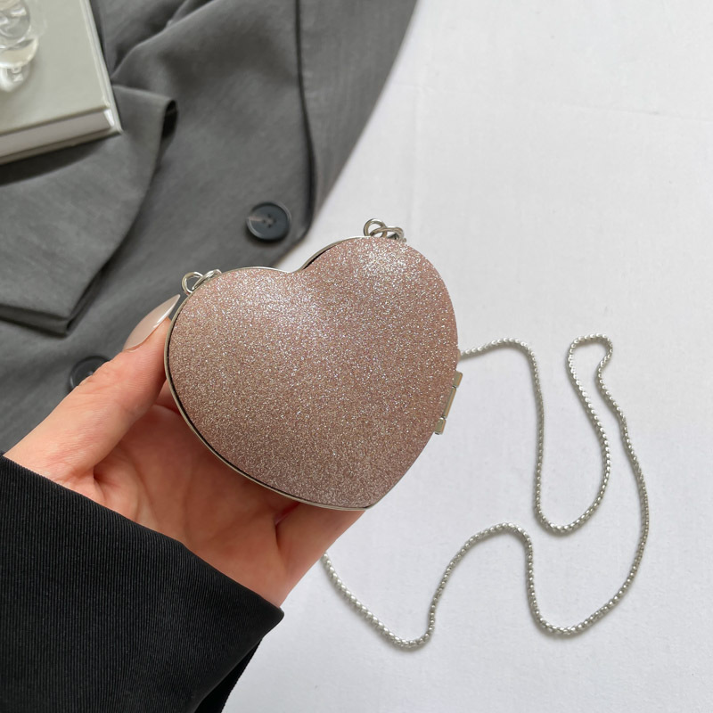 Borsa a tracolla elegante a forma di cuore con strass donna sera_voghion.com