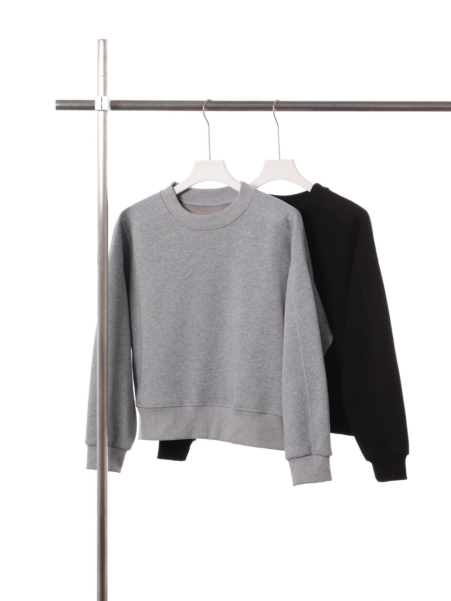 Otoño e invierno nuevo peso 420g ropa femenina cuello redondo corto más suéter de terciopelo marca de moda hasu sólido blusa de diseño de línea image 6