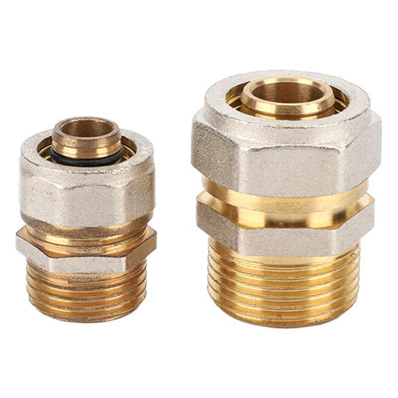 Алюминиевая Пластиковая Труба латунный разъем медная втулка для карты утолщенный внешний провод прямой 4 точки 6 точек 1-дюймовая втулка для карты внешний провод Прямые Медные Аксессуары