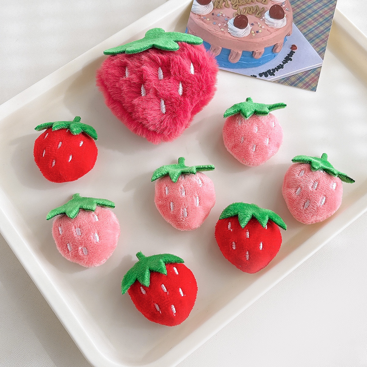 8g Weight Beads Jewelry Making Type 30*50mm Jewelry Making Size DIY Ornament Accessories Classification 1 Piece Quantity Plush Material Strawberry Pattern All Seasons Season Cartoon, Cute Style 1 Piece 30*50mm Plush Strawberry DIY Ornament Accessories Beads 1