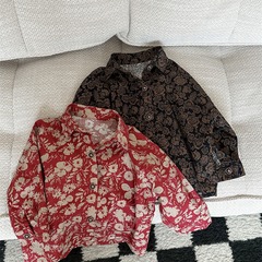 Jia Ye Tongpin 2024 Children's Spring New Patterned Long-sleeved Shirt for Boys and Girls Baby Forest Retro Shirt Coat 