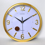 30cm创意立体数字挂钟 现代圆形静音扫秒钟表 客厅卧室墙面装饰钟