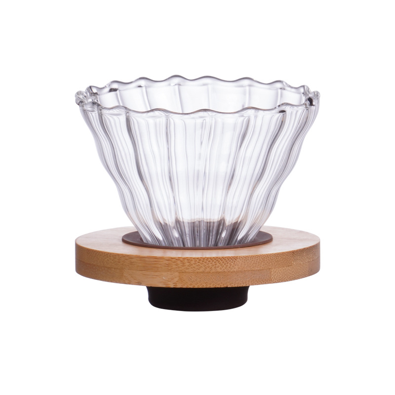 Olla de café de vidrio resistente al calor estilo europeo boca puntiaguda punzón compartir olla hogar taza de leche en stock suministro