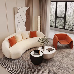 Internet celebrity technology cloth sofa milk tea shop coffee shop leisure dining table and chair Restaurant Club negotiation reception deck sofa